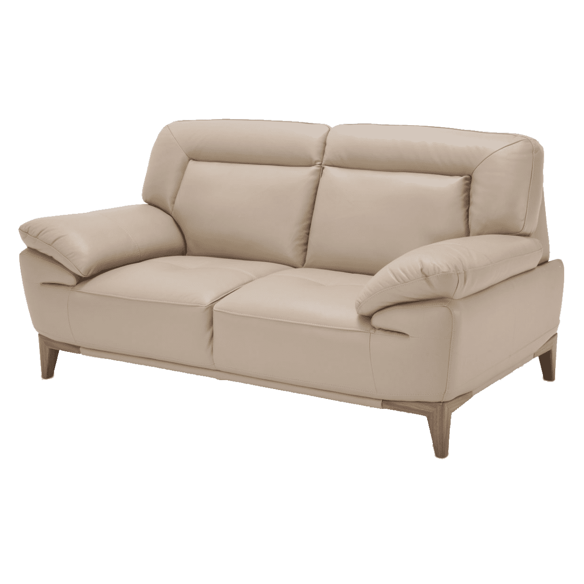 Turano кожаная матовая софа Loveseat, Mocha