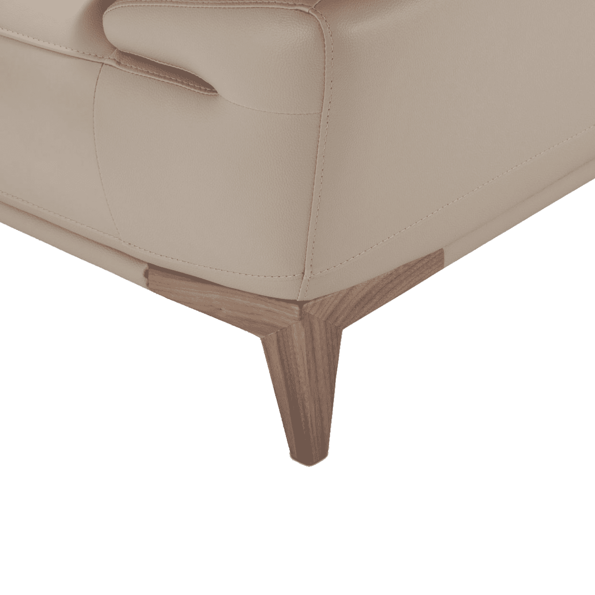 Turano кожаная матовая софа Loveseat, Mocha